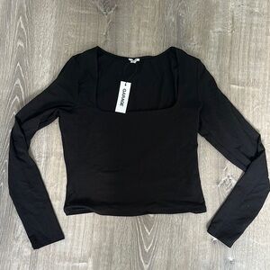 Garage Elegant Black Long Sleeve Bodysuit